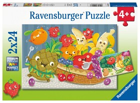 Bild på Ravensburger Pussel Roliga grönsaker och frukter (2x24-bitar) 