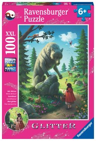 Bild på Ravensburger Glitter Pussel Rödluvan & Vargen (100-bitar)