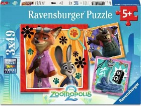 Bild på Ravensburger Zootopia 2 Pussel 3x49-bitar