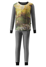 Bild på Reima Mumin Sömnig Tvådelad Pyjamas (Black)