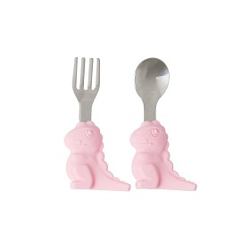 Bild på Rice Bestickset Dino (Pink)