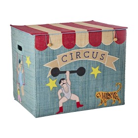 Bild på Rice Förvaringskorg Raffia Ihopfällbar XL (Circus)