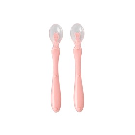 Bild på Rice Matsked Silikon 2-pack Björn och Kanin (Rosa)
