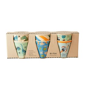 Bild på Rice Mugg Melamin 6-pack S Dino