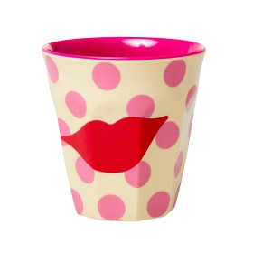 Bild på Rice Mugg Melamin Medium Kiss (Rosa)