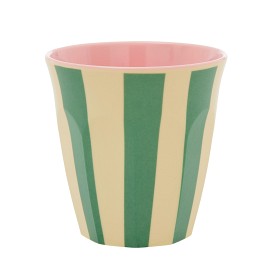 Bild på Rice Mugg Melmin M Stripes (Grön)