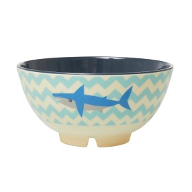Bild på Rice Skål Melamin M Shark (Blå)