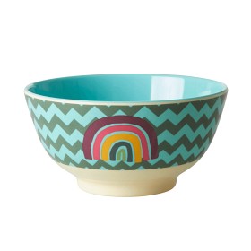 Bild på Rice Skål Melamin Medium Zig Zag (Blå)