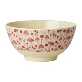 Bild på Rice Skål Melamin M Happy Forest (Rosa)