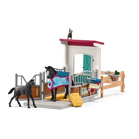 Bild på Schleich Horse Club 42611 Hästbox med Sto och föl