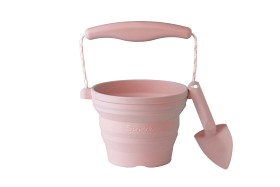 Bild på Scrunch Silikonhink och spade (Rosa)