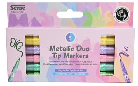 Bild på Sense Metallisk Duo Tip Marker 6 st
