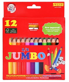 Bild på Sense Träfärgpennor 1/2 Jumbo 12 st