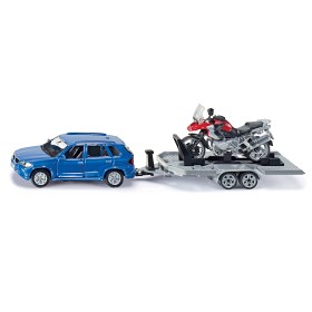 Bild på Siku BMW X5 med släp och motorcykel