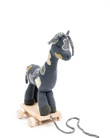 Bild på Smallstuff Dragdjur Giraff (Blå)