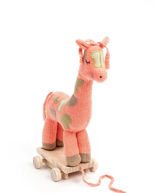 Bild på Smallstuff Dragdjur Giraff (Rosa)