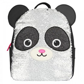 Bild på Snukis Liten ryggsäck med paljetter (Panda)