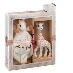Bild på Sophie La Girafe Bitleksak + Snuttefilt med napphållare