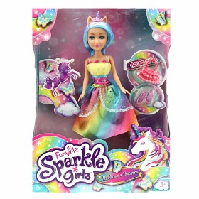 Bild på Sparkle Girlz Docka Unicorn Princess med tillbehör (Turkos)