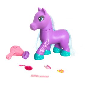 Bild på Sparkle Girlz Lila ponny med hårfön