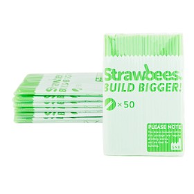 Bild på Strawbees Strån 50-pack (Grön)