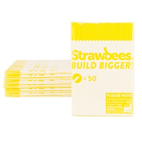 Bild på Strawbees Strån 50-pack (Gul)