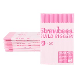 Bild på Strawbees - Strån 50-pack (Rosa)