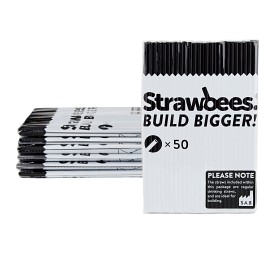 Bild på Strawbees Strån 50-pack (Svart)