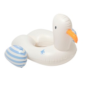 Bild på Sunnylife Uppblåsbar Badring (Seagull Blue Stripe)