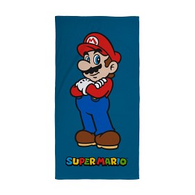 Bild på Super Mario Handduk 70x140 cm (Blå)
