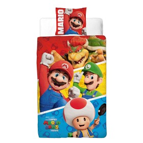 Bild på Super Mario Påslakanset 150x210 cm (Röd)