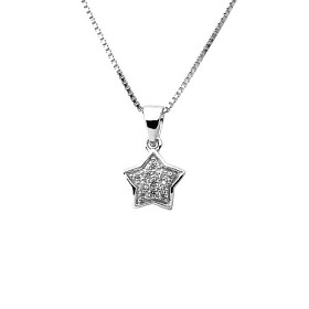 Bild på Sweethearts Barnhalsband i silver (Stjärna fylld med stenar)