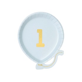 Bild på Talking Tables BDAY Tallrikar 12-pack (Blå)