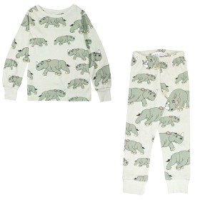 Bild på Tao & Friends Noshörningen Tvådelad Pyjamas (Light Grey) (92/98)