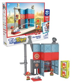 Bild på Tile Town Brandstation Magnetiskt Byggset 46-delar