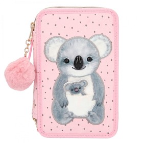 Bild på TOPModel Trippelpennfodral med pompom-hänge (Koala)