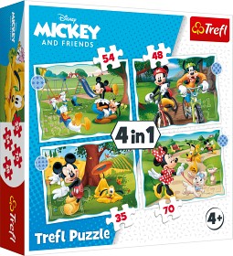 Bild på Trefl Disney Musse Pigg Pussel 4i1 (35-48-54-70-bitar)
