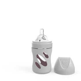 Bild på Twistshake Anti-Colic Glasflaska 180ml (Pastell Grå)