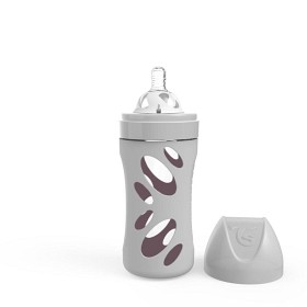 Bild på Twistshake Anti-Colic Glasflaska 260ml (Pastell Grå)