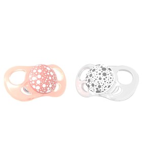 Bild på Twistshake Napp 0-6 mån 2-pack (Pastell Peach/Vit)