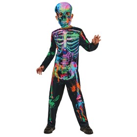 Bild på Halloween Utklädningsdräkt Bonesky Graffiti Skelett 5-6 år
