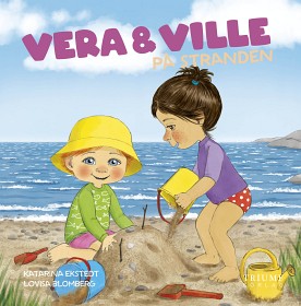 Bild på Vera och Ville på stranden