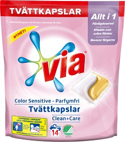Bild på Via Color Sensitive Tvättkapslar 14 st