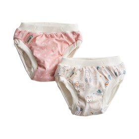 Bild på Vimse 2-Pack Potträningsbyxor XL 11-14 kg (Pink Dots/White Teddy)