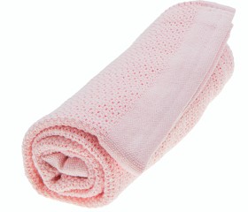Bild på Vinter & Bloom Filt Soft Grid Eko Gallerfilt (Rosa)