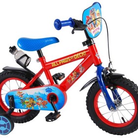 Bild på Volare Paw Patrol Barncykel 12 tum Stödhjul, flaskhållare (Röd/Blå)