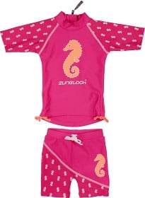 Bild på Zunblock UV-set Kort ärm Seahorse (Rosa) Strl 74/80