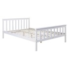 4FT small double bed Solid pine wooden frame bed Shaker Style Daybed white