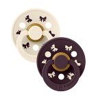 BIBS Colour Latexnapp 2-pack Size 2 Holiday Bow (Ivory/Plum)