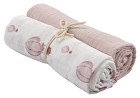 Borganäs Muslinfilt Ballong 2-pack (Rosa)